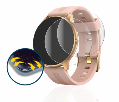 Imagen del dispositivo AGPtek LW11 con una amplia variedad de protectores de pantalla.