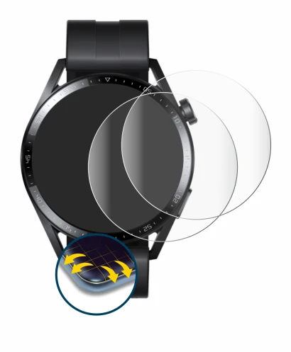 Imagen del dispositivo Huawei Watch GT 3 (46 mm) con una amplia variedad de protectores de pantalla.