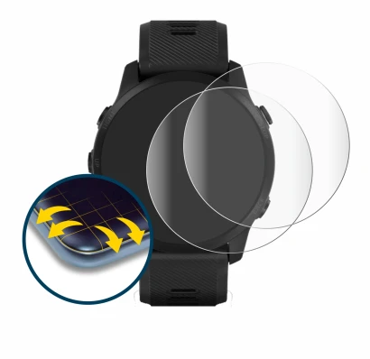 Imagen del dispositivo Garmin Forerunner 945 LTE con una amplia variedad de protectores de pantalla.