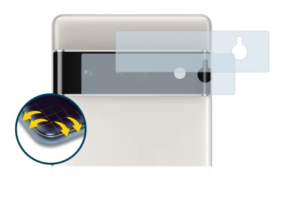 Imagen del dispositivo Google Pixel 6 Pro (SÓLO Cámara) con una amplia variedad de protectores de pantalla.