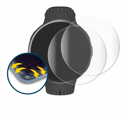 Imagen del dispositivo Polar Pacer Pro con una amplia variedad de protectores de pantalla.