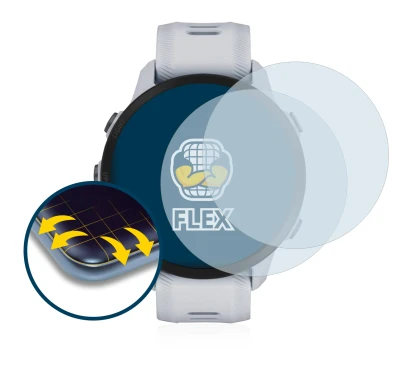 Imagen del dispositivo Garmin Forerunner 955 con una amplia variedad de protectores de pantalla.