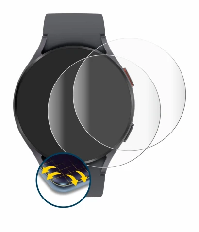 Imagen del dispositivo Samsung Galaxy Watch 5 (44mm) con una amplia variedad de protectores de pantalla.