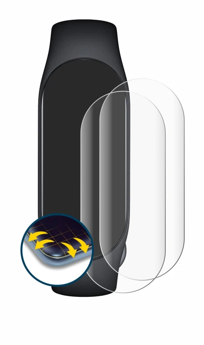 Imagen del dispositivo Xiaomi Smart Band 7 con una amplia variedad de protectores de pantalla.