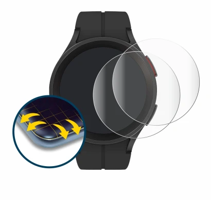 Imagen del dispositivo Samsung Galaxy Watch 5 Pro con una amplia variedad de protectores de pantalla.
