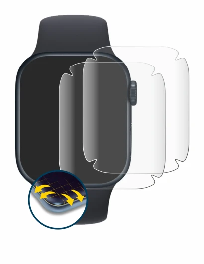 Imagen del dispositivo Apple Watch Series 8 (41 mm) con una amplia variedad de protectores de pantalla.