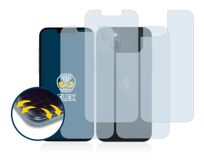 Imagen del dispositivo Apple iPhone 14 (Frontal+Trasero) con una amplia variedad de protectores de pantalla.