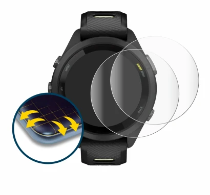 Imagen del dispositivo Garmin Forerunner 265S (42 mm) con una amplia variedad de protectores de pantalla.