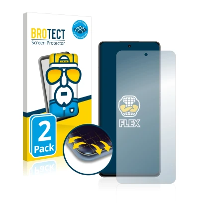 Parte frontal de un envase de producto con el logotipo de la marca BROTECT. Al lado se muestra el dispositivo Xiaomi 13 Pro co