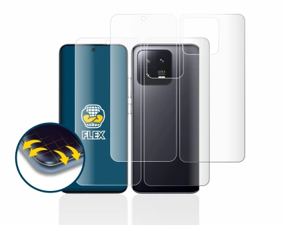 Imagen del dispositivo Xiaomi 13 (Frontal+Trasero) con una amplia variedad de protectores de pantalla.