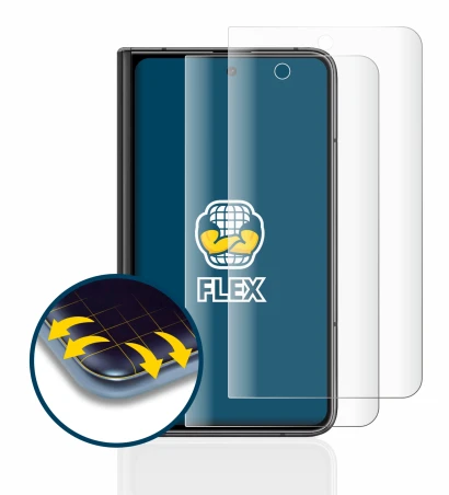 Imagen del dispositivo Google Pixel Fold (Pantalla exterior) con una amplia variedad de protectores de pantalla.