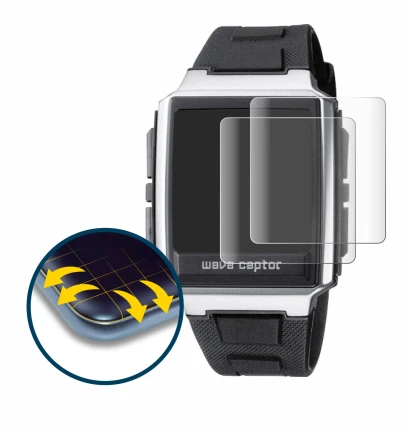 Imagen del dispositivo Casio WV-59 con una amplia variedad de protectores de pantalla.