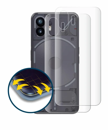 Imagen del dispositivo Nothing Phone (2) (Trasero) con una amplia variedad de protectores de pantalla.