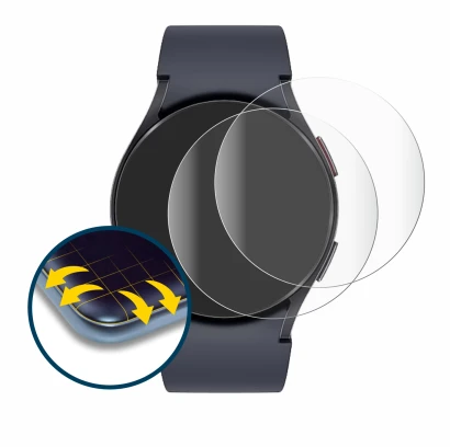 Imagen del dispositivo Samsung Galaxy Watch 6 (40 mm) con una amplia variedad de protectores de pantalla.