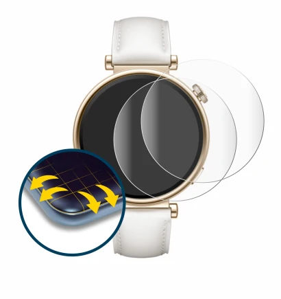 Imagen del dispositivo Huawei Watch GT 4 (41mm) con una amplia variedad de protectores de pantalla.