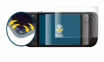Imagen del dispositivo Valve Steam Deck OLED con una amplia variedad de protectores de pantalla.