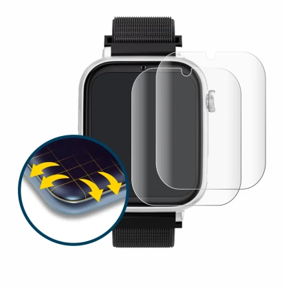 Imagen del dispositivo SaveFamily SaveWatch Plus con una amplia variedad de protectores de pantalla.