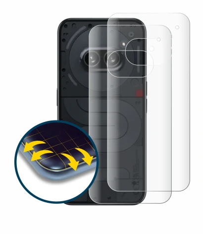 Imagen del dispositivo Nothing Phone (2a) (Trasero) con una amplia variedad de protectores de pantalla.