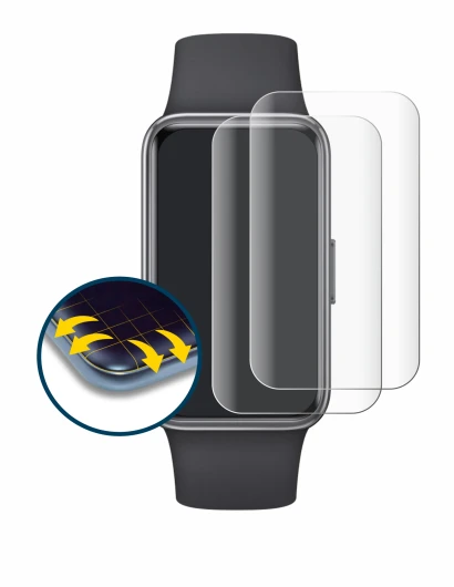 Imagen del dispositivo Huawei Band 9 con una amplia variedad de protectores de pantalla.