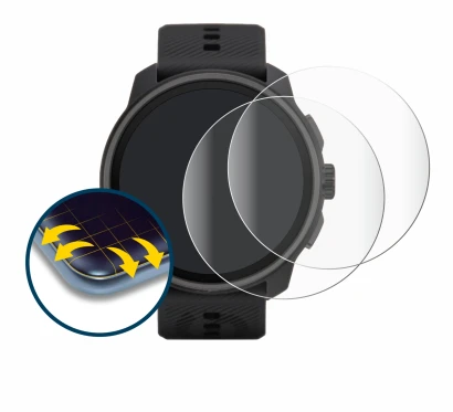 Imagen del dispositivo Suunto Race S con una amplia variedad de protectores de pantalla.