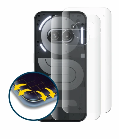 Imagen del dispositivo Nothing Phone (2a) Plus (Trasero) con una amplia variedad de protectores de pantalla.