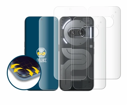 Imagen del dispositivo Nothing Phone (2a) Plus (Frontal+Trasero) con una amplia variedad de protectores de pantalla.