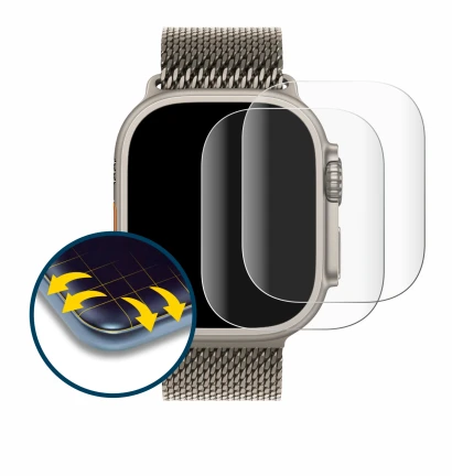 Imagen del dispositivo Apple Watch Ultra 3 con una amplia variedad de protectores de pantalla.
