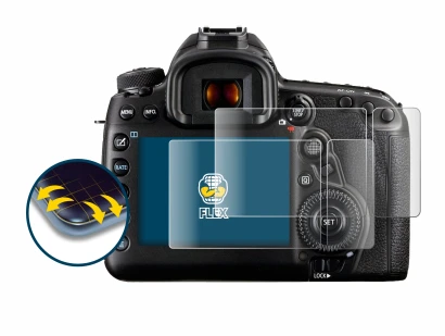 Imagen del dispositivo Canon EOS 5D Mark IV (Pantalla + pantalla de hombro) con una amplia variedad de protectores de pantalla