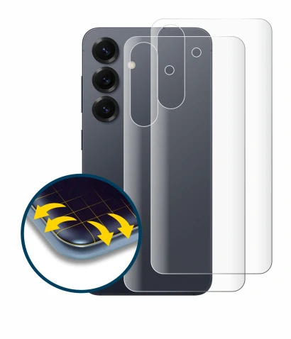 Imagen del dispositivo Samsung Galaxy S25 (Trasero) con una amplia variedad de protectores de pantalla.