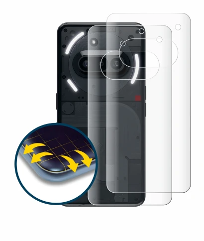 Imagen del dispositivo Nothing Phone (3a) (Trasero) con una amplia variedad de protectores de pantalla.