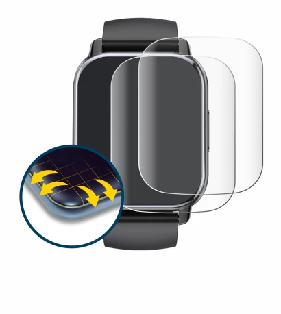 Imagen del dispositivo Poounur T80 1.95" con una amplia variedad de protectores de pantalla.