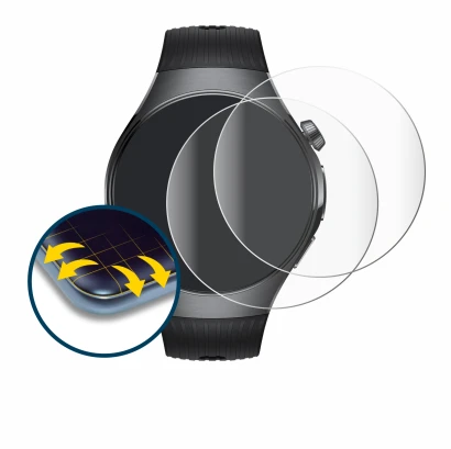 Imagen del dispositivo Huawei Watch 5 (46 mm) con una amplia variedad de protectores de pantalla.