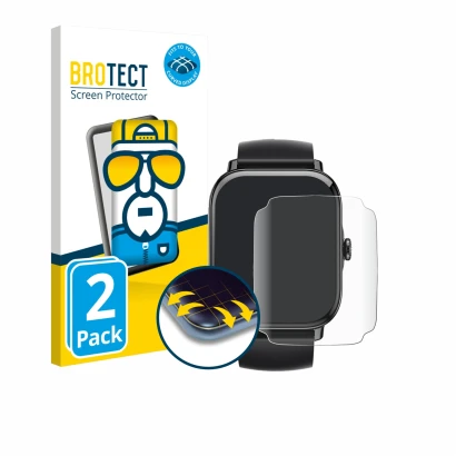 Parte frontal de un envase de producto con el logotipo de la marca BROTECT. Al lado se muestra el dispositivo IFMDA P72 1.85" 