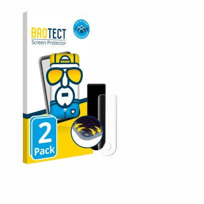 Parte frontal de un envase de producto con el logotipo de la marca BROTECT. Al lado se muestra el dispositivo Xiaomi Electric 