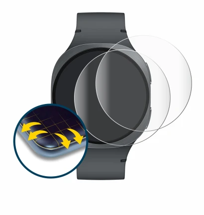 Imagen del dispositivo Samsung Galaxy Watch 8 (40 mm) con una amplia variedad de protectores de pantalla.
