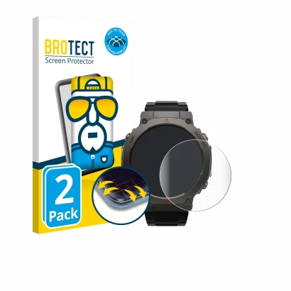 Parte frontal de un envase de producto con el logotipo de la marca BROTECT. Al lado se muestra el dispositivo Xiaomi Black Sha