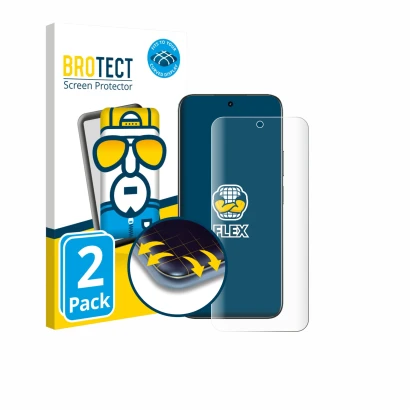 Parte frontal de un envase de producto con el logotipo de la marca BROTECT. Al lado se muestra el dispositivo realme C85 4G co