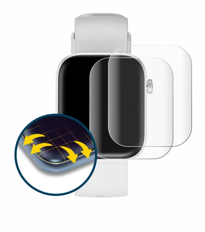 Imagen del dispositivo HMD Watch P1 con una amplia variedad de protectores de pantalla.