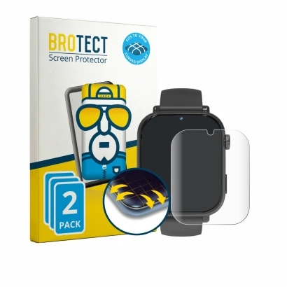 Parte frontal de un envase de producto con el logotipo de la marca BROTECT. Al lado se muestra el dispositivo Pthtechus A22 co