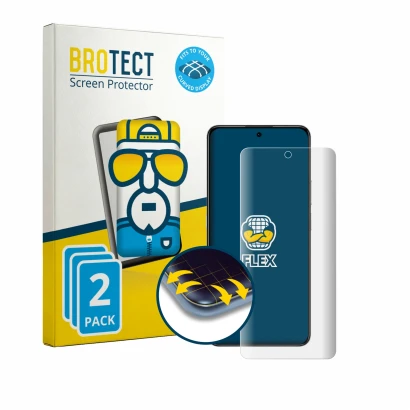 Parte frontal de un envase de producto con el logotipo de la marca BROTECT. Al lado se muestra el dispositivo Honor X8d con su