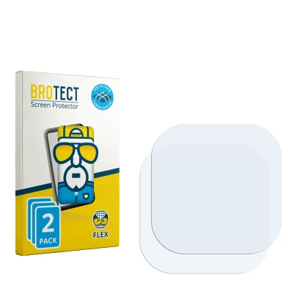 Parte frontal de un envase de producto con el logotipo de la marca BROTECT. Al lado está el protector de pantalla correspondie