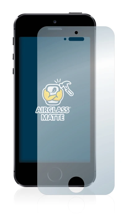 Imagen del dispositivo Apple iPhone 5S con una amplia variedad de protectores de pantalla.