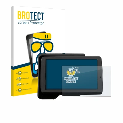 Parte frontal de un envase de producto con el logotipo de la marca BROTECT. Al lado se muestra el dispositivo BMW R 1200 GS 20