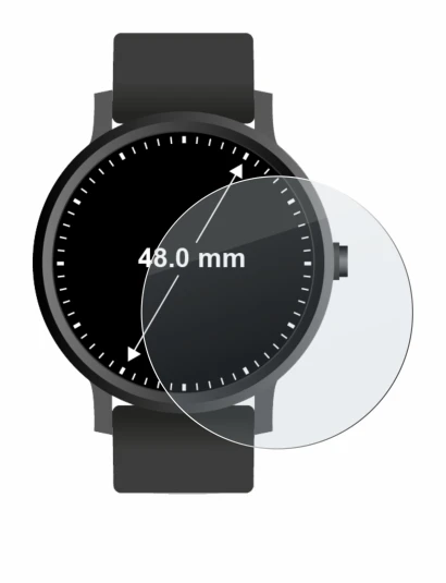 Imagen del dispositivo Relojes (Circular, ø: 48 mm) con una amplia variedad de protectores de pantalla.