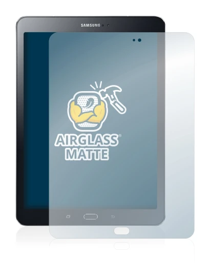 Imagen del dispositivo Samsung Galaxy Tab S2 9.7 con una amplia variedad de protectores de pantalla.