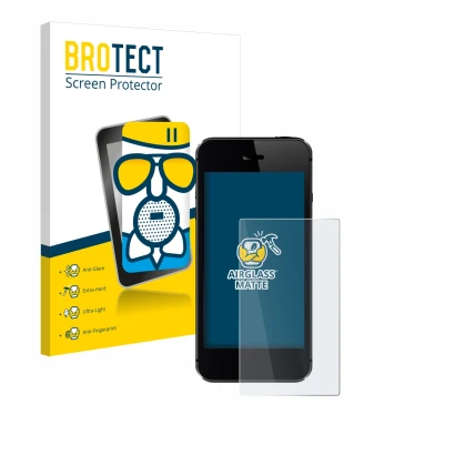 Parte frontal de un envase de producto con el logotipo de la marca BROTECT. Al lado se muestra el dispositivo con su protector