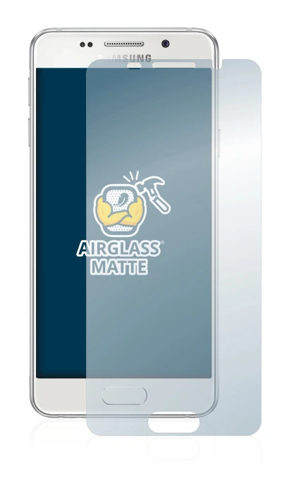 Imagen del dispositivo Samsung Galaxy A3 2016 con una amplia variedad de protectores de pantalla.