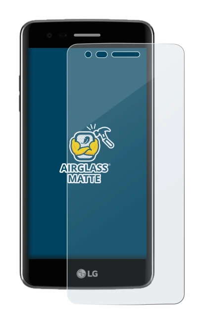 Imagen del dispositivo LG K8 2017 con una amplia variedad de protectores de pantalla.