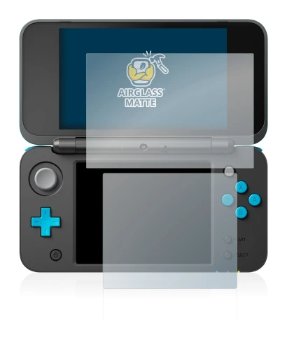 Imagen del dispositivo Nintendo 2DS XL con una amplia variedad de protectores de pantalla.