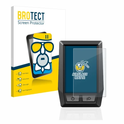 Parte frontal de un envase de producto con el logotipo de la marca BROTECT. Al lado se muestra el dispositivo Bosch Kiox con s